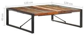 vidaXL Τραπεζάκι Σαλονιού 120x120x40 εκ. από Μασίφ Ανακυκλωμένο Ξύλο