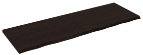 vidaXL Επιφάνεια Τραπεζιού Σκούρο Καφέ 180x60x(2-4)εκ Επεξ. Μασίφ Δρυς