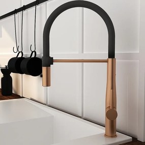 Orabella Bracket 20138 Rose Gold – Μπαταρία Κουζίνας με Εύκαμπτο Ντους