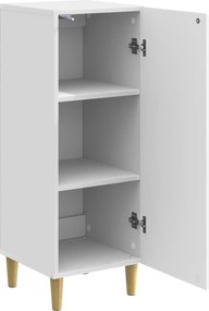 vidaXL Πλαϊνό γραφείο Γυαλιστερό Λευκό 33 x 34,5 x 90 εκ