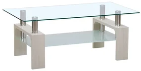 WOODWELL ΕΜ950,5CAMERON Τραπεζάκι Σαλονιού Καθιστικού, Απόχρωση White Wash 110x60x45cm ΕΜ950,5