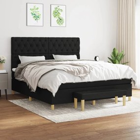 ΚΡΕΒΑΤΙ BOXSPRING ΜΕ ΣΤΡΩΜΑ ΜΑΥΡΟ 160X200 ΕΚ. ΥΦΑΣΜΑΤΙΝΟ 3137407