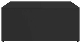 Τραπεζάκια Ζιγκόν 2 τεμ. Μαύρα Επεξεργασμένο Ξύλο &amp; Μέταλλο - Μαύρο