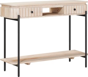 vidaXL Χειροποίητο Τραπέζι Πλευρικό Λευκό 100 x 30 x 76 εκ.