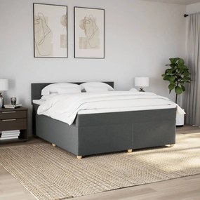 ΚΡΕΒΑΤΙ BOXSPRING ΜΕ ΣΤΡΩΜΑ ΣΚΟΥΡΟ ΓΚΡΙ 180X200 ΕΚ ΥΦΑΣΜΑΤΙΝ 3286760