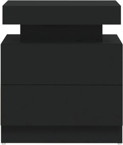 vidaXL Κομοδίνο Μαύρο 40 x 35 x 52 εκ. από Επεξ. Ξύλο