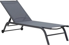 Ξαπλώστρα Jaipur αλουμίνιο-textilene ανθρακί 190x56x30 εκ.