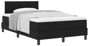 vidaXL Κρεβάτι box spring με στρώμα Μαύρο 120 x 190 cm ύφασμα