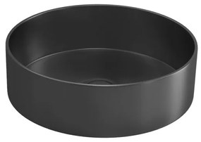 Karag Venus Νιπτήρας επικαθήμενος ανοξείδωτος Gun Metal Ø38x11cm