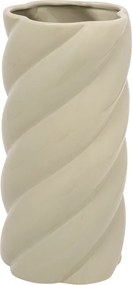 Βάζο Dermel pakoworld κεραμικό σε μπεζ απόχρωση Φ12x25εκ