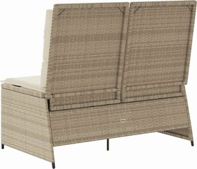 vidaXL Παγκάκι κήπου Μπεζ συνθετικό ρατάν