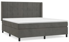 ΚΡΕΒΑΤΙ BOXSPRING ΜΕ ΣΤΡΩΜΑ ΣΚΟΥΡΟ ΓΚΡΙ 160X200 ΕΚ. ΒΕΛΟΥΔΙΝΟ 3132688