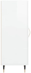 vidaXL Ντουλάπι Γυαλιστερό Λευκό 34,5x34x90 εκ. Επεξεργασμένο Ξύλο