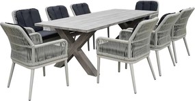 ALLEY Τραπέζι Dining Κήπου-Βεράντας ALU Grey