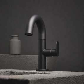 Armando Vicario Slim Black Matt 500010 – Μπαταρία νιπτήρα ψηλή μαύρη