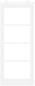 vidaXL Συρόμενη Πόρτα με Σετ 'ORKDAL' Λευκό Σκληρό Ξύλο & Γυαλί