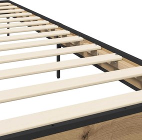 vidaXL Σκελετός Κρεβατιού Artisan Δρυς 80 x 200 cm Επεξεργασμένο Ξύλο