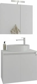 Drop Verona 75 Top White Gloss 76x46 - Πάγκος με Νιπτήρα &amp; Κρυφοντουλαπο