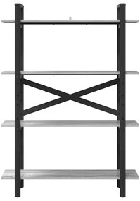 vidaXL Ράφι Βιβλίων Γκρίζο Σονομα 100 x 33,5 x 140 εκ
