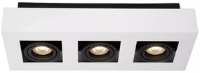 Φωτιστικό Οροφής Lucide 09119-16-31 XIRAX Λευκό (White)|Μαύρο Ματ (Black Mat) 2200 K