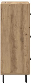 vidaXL Πλαϊνό γραφείο με συρτάρι artisan δρυς 34 x 34.5 x 90 εκ
