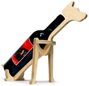 Intra απο ξύλο plywood 3mm-4mm πάχος - Θήκη για μπουκάλια κρασιού σε σχήμα σκύλου Δίασταση 30x30 cm Intraeaxys-voq2vrdo