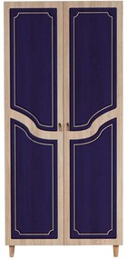 Ντουλάπα Δίφυλλη Stil 869VEL4236 90x52x192cm Oak-Blue Two Door
