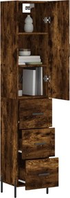 vidaXL Ντουλάπι Καπνιστή δρυς 34,5x34x180 εκ. από Επεξεργασμένο Ξύλο