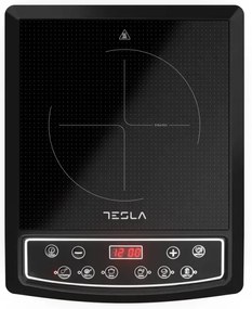 Ηλεκτρική επαγωγική εστία μονή Tesla IC200B, 1500W, Κεραμική, Ψηφιακή οθόνη, 8 επίπεδα ισχύος , 6 λειτουργίες μαγειρέματος, Χρονοδιακόπτης, Μαύρο