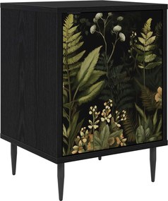 vidaXL Κομοδίνο RHENEN Μαύρη Δρυς 36 x 33 x 51 εκ. Επεξεργασμένο Ξύλο