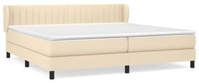 ΚΡΕΒΑΤΙ BOXSPRING ΜΕ ΣΤΡΩΜΑ ΚΡΕΜ 200X200 ΕΚ. ΥΦΑΣΜΑΤΙΝΟ 3126434