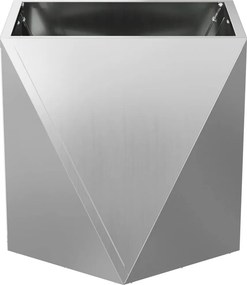 vidaXL Γλάστρα Ασημί 50 x 50 x 50 cm Επικαλυμμένος Χάλυβας