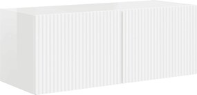 vidaXL Σετ επίπλου τηλεόρασης 4 pcs Υψηλής γυαλάδας λευκό