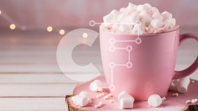 Σετ των 2 Intra Συλλεκτικό Ξύλινο Παζλ Plywood 4mm - Ζεστή ζεστή σοκολάτα με Marshmallows Σε Ξύλινο Κουτί - Διαστάσεις: 10x10 cm – 25 κομμάτια