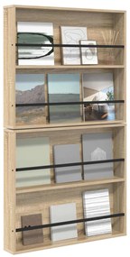 vidaXL Ράφι Περιοδικών με ράφι 2 pcs Δρύς Sonoma 80 x 12 x 70 εκ