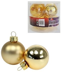 Χριστουγεννιάτικες Μπάλες 03.09907 (Σετ 12τμχ) 8cm Gold