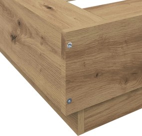 vidaXL Κρεβάτι δαπέδου Artisian Δρυς 80 x 210 cm Επεξεργασμένο Ξύλο
