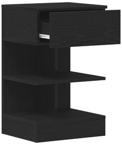 vidaXL Κομοδίνο 2 τμχ Μαύρη Δρυς 40x35x65 εκ. Κατασκευασμένο από Ξύλο