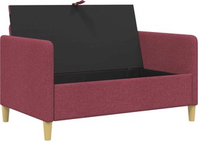 vidaXL Καναπές με Αποθήκευση Κόκκινο 122 x 78 x 87 εκ Πολυεστέρας