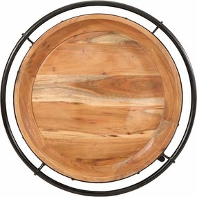 vidaXL Τραπεζάκι Ø55x60 cm μασίφ ξύλο ακακία