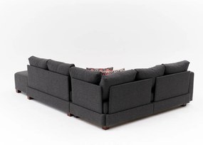 Corner Sofa-Bed Aly Right - Anthracite Anthracite