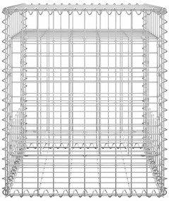 vidaXL Συρματοκιβώτια Στύλοι 2 τεμ. 50 x 50 x 60 εκ. Σιδερένιοι