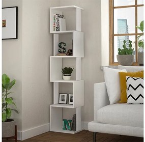 Βιβλιοθήκη Piri Megapap από μελαμίνη λευκό 35x30x161εκ. GP037-0039,6-GP037-0039,6-Λευκό GP037-0039,6
