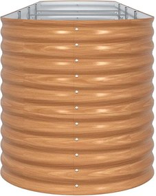 vidaXL Ανεβασμένο Κρεβάτι Καφέ 400 x 80 x 81 cm Ατσάλι