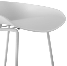 Σκαμπό μπαρ NAILA Μεταλλικό με Κάθισμα PP Λευκό 47x47x83 εκ. 2αδα 47x47x83 εκ.