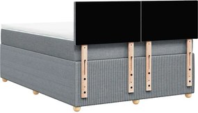 vidaXL Κρεβάτι Boxspring με Στρώμα Αν. Πράσινο 160x200εκ Υφασμάτινο