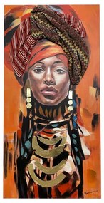 Πίνακας σε καμβά Afro Inart 70x3x140εκ 70x3x140 εκ.