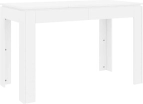 vidaXL Τραπεζαρία Λευκή 120 x 60 x 76 εκ. από Επεξ. Ξύλο