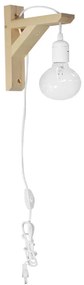 Φωτιστικό Τοίχου E/27AP FIS White 31-1098 Heronia Ξύλο,Γυαλί