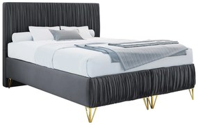 Επενδυμένο κρεβάτι Mars-Gkri Skouro-160 x 200